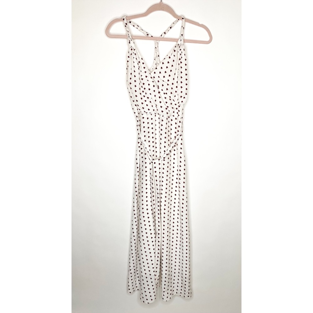 & Other Stories White Maxi Dress with Black Heart Print